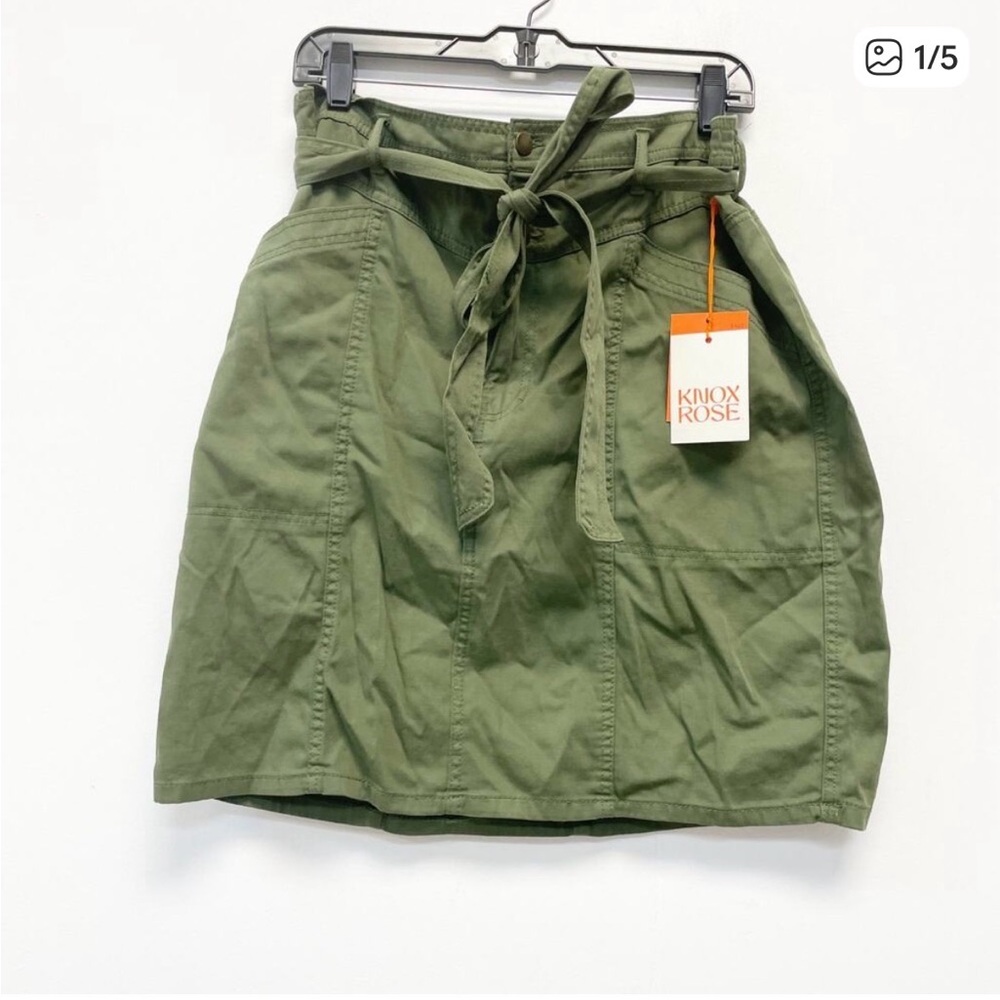 Knox Rose Women's Green Utility Cargo Skirt Size XL